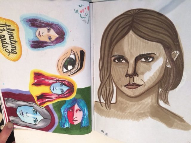 Copic Marker portraits, More Pages from My Sketchbook